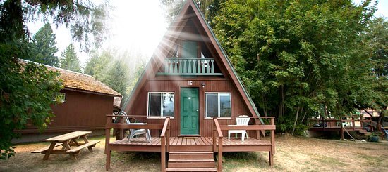 A-frame chalet cabin at Kokanee Chalets in Crawford Bay