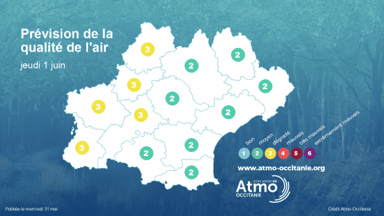 Air pollué à l'ozone mercredi et jeudi à Tarbes