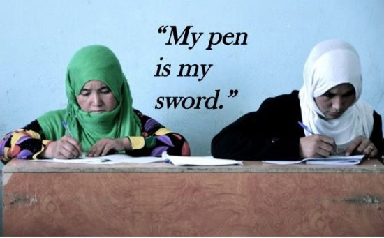 classroom quote - my pen is my sword