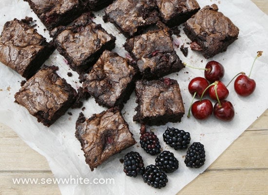 Black forest chocolate brownies Sew White 1