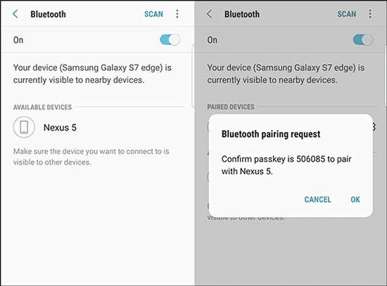 Bluetooth for Android to Android Transfer