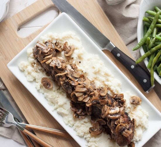 Oven Roasted Pork Tenderloin with Mushrooms