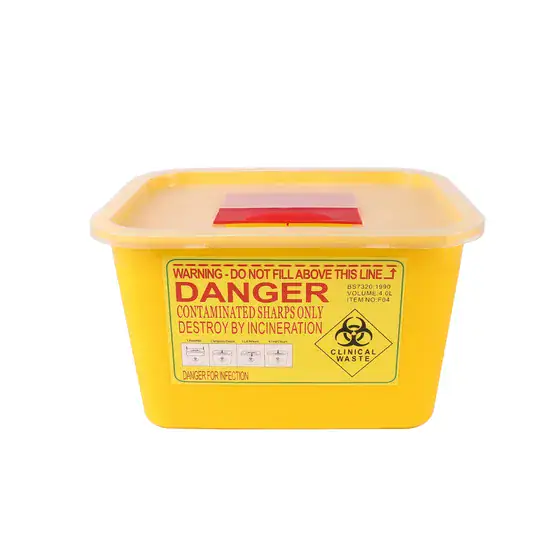 Contenedor amarillo para desechos peligrosos