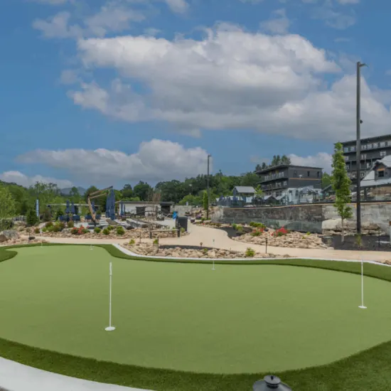 Putting green in Smoky Mountain Cabin Rentals