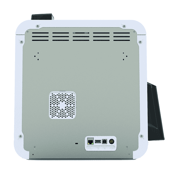 Offering reverse transfer printing with built-in visual security, the Magicard Ultima ID card printer is a powerful addition to the Magicard line of printers. With its quick print speeds, large 200-card hopper, high yield 1,000 print ribbons and an easy-to-use touch screen interface, this printer is ideal for large organisations looking for efficient card printing.