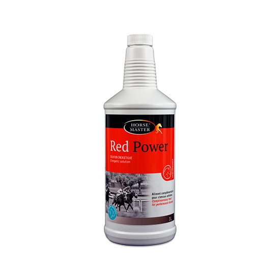Flacon de 1 L Horse Master Red Power, solution buvable énergétique pour cheval
