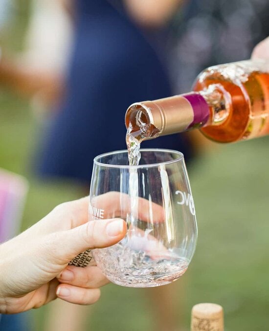 Glass of Rose at Atlanta Food and Wine Festival