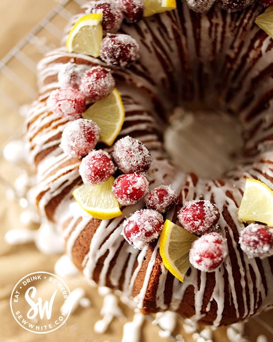 Winter bakes for fresh cranberries on the Cranberry and Lemon Bundt Cake