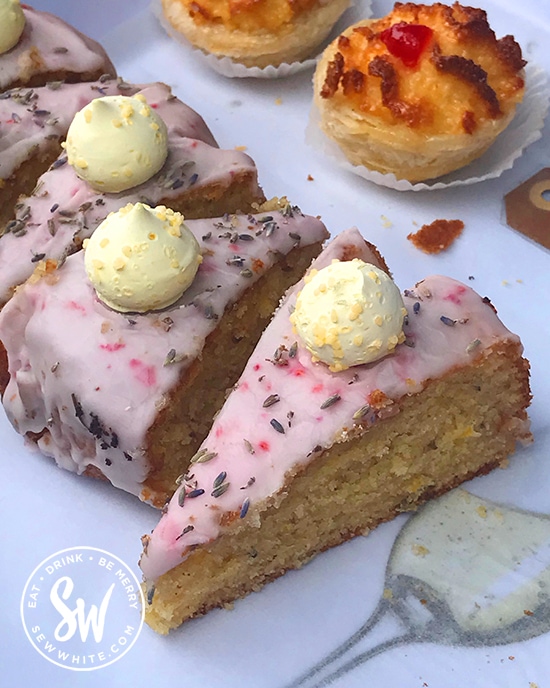 Lavender cake by LusoBrazil at the Love Wimbledon market on the piaaza