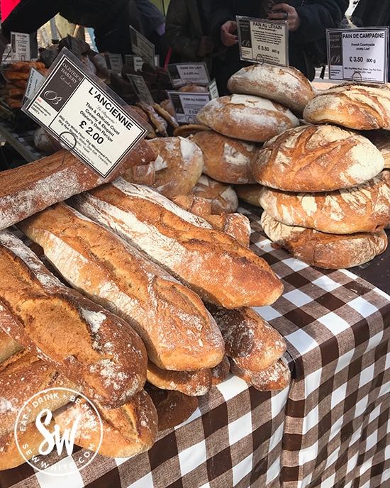 Gorgeous fresh bread from Oliviers Bakery at the Love Wimbledon market