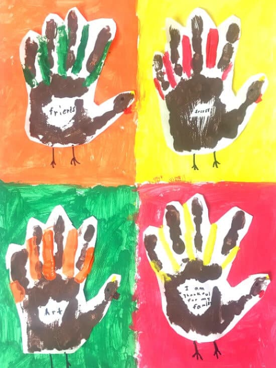 kandinski art project handprints idea for kids