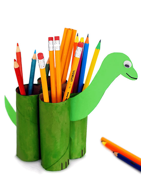 dinosaur pencil holder