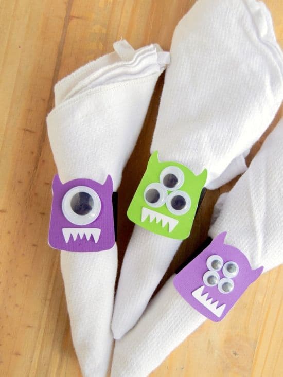 monster napkin rings