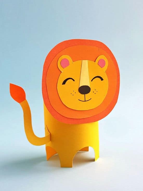 3d paper lion craft