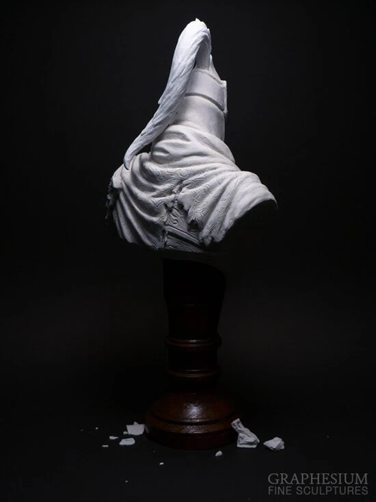 Custom handmade stone Knight Artorias / 騎士アルトリウス - 深淵歩き, the Abysswalker (Dark Souls) sculpture / statue / figure by Graphesium (gsculpt)