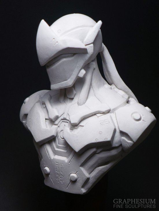 Custom handmade Genji Shimada (Overwatch) sculpture / statue / figure by Graphesium (gsculpt)