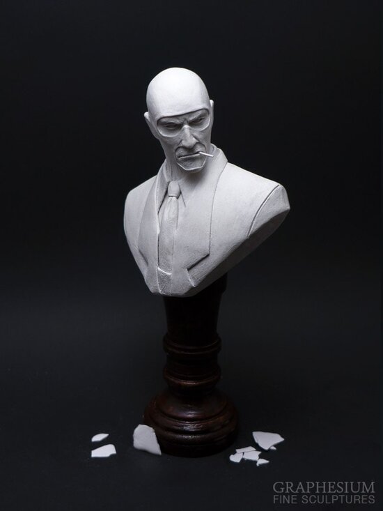 Custom handmade Spy (Team Fortress 2) sculpture / statue / figure by Graphesium (gsculpt)