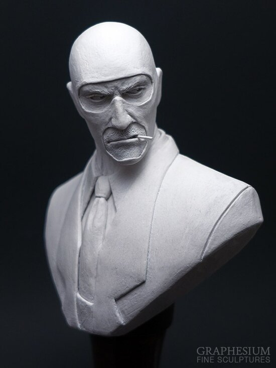 Custom handmade Spy (Team Fortress 2) sculpture / statue / figure by Graphesium (gsculpt)