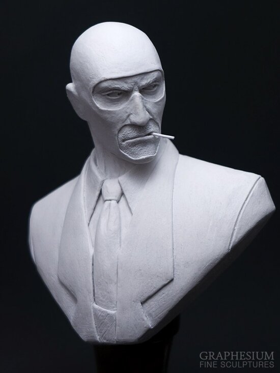 Custom handmade Spy (Team Fortress 2) sculpture / statue / figure by Graphesium (gsculpt)