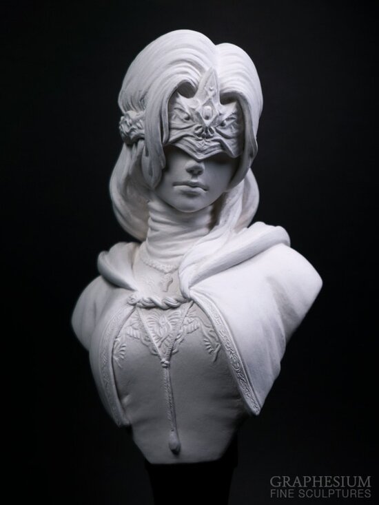 Custom handmade stone Fire Keeper / 火防女 (Dark Souls 3) sculpture / statue / figure by Graphesium (gsculpt)