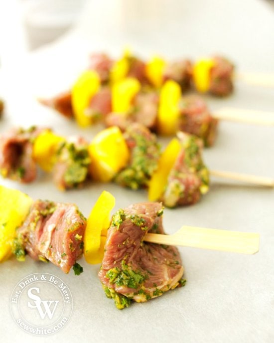 freshly made lamb kebabs perfect for summer evenings and bbq