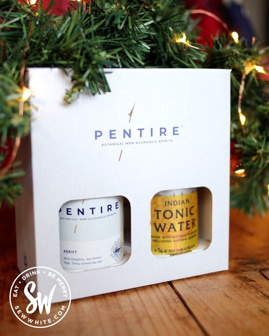 Pentire gift box for Christmas with their adrift non alcoholic gin in the drink gift guide. 