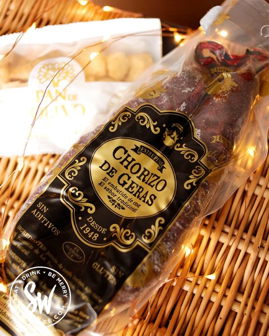 The Ojos Foods Chorizo De Geras charcuterie in packaging for the Eat gift guide