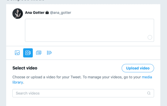 how to upload video to Twitter