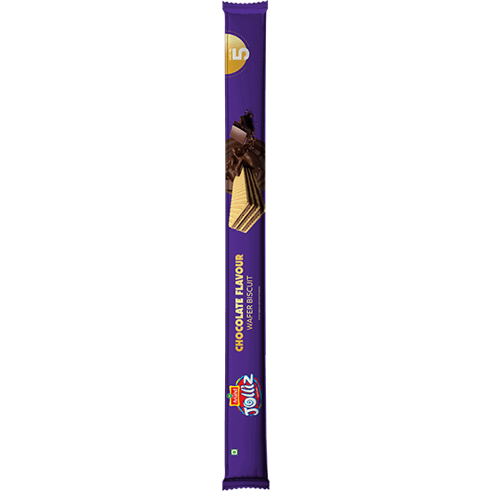 Chocolate flavour wafer biscuit front