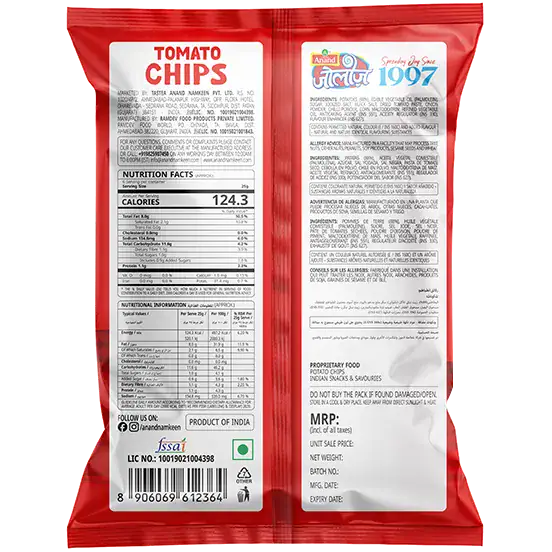Tomato chips back