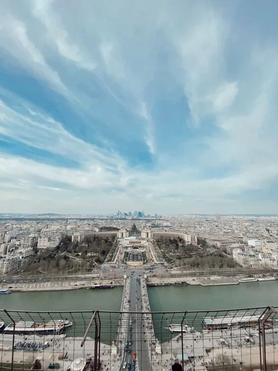 Vistas panorámicas Paris - la Torre Eiffel desde el 1°Piso