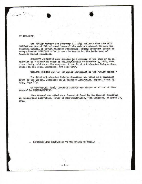 Crockett Johnson's FBI file, page 5