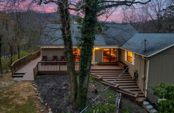 Welcoming entry to your private mountain getaway.
