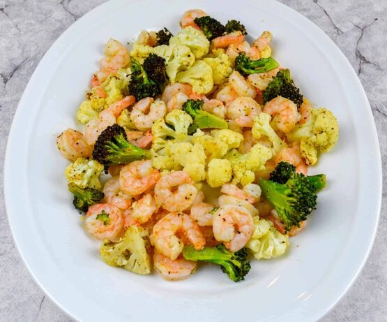 Air Fryer Shrimp and veggies