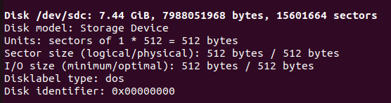 Fdisk -l