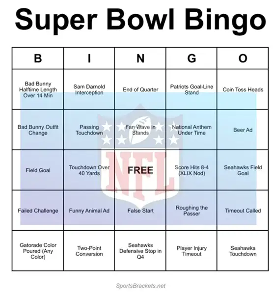 Super Bowl Bingo Generator with Props