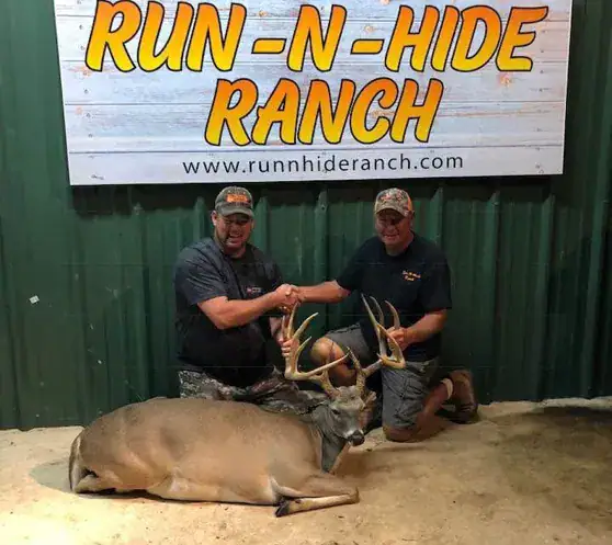 Trophy whitetail buck harvested at Run N Hide Ranch