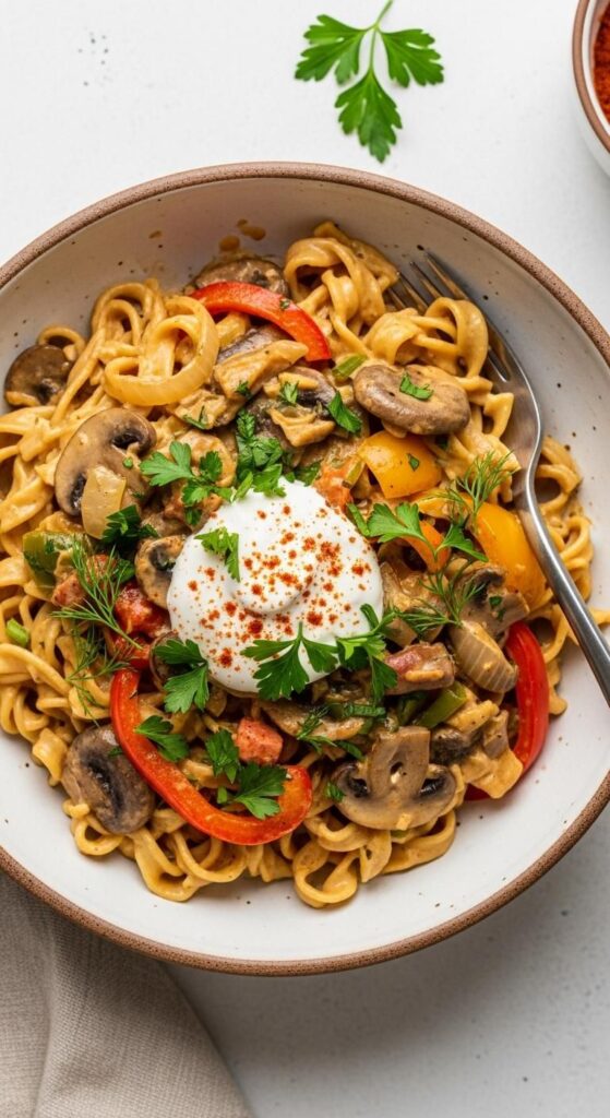 vegetarian stroganoff recipe
