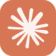 An off-white starburst icon symbolizing Safe Pacific Financial’s bespoke wealth management and infinite banking strategy, set on a terracotta-colored square with rounded corners for Canadian life insurance and affluent family financial advice.