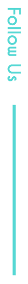 follow us vertical text and arrow