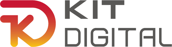 Logo del Kit Digital con una K roja y texto en negro y gris