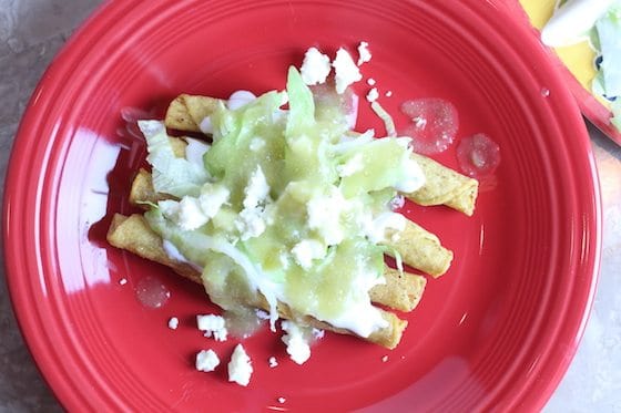 Try green salsa on your Delimex taquitos & tacos + Print the coupon to save $1 at @Walmart #DelimexFiesta #Ad https://www.savingyoudinero.com/?p=44251