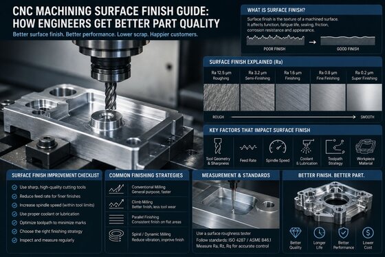 CNC Machining Surface Finish Guide: How Engineers Get Better Part Quality
