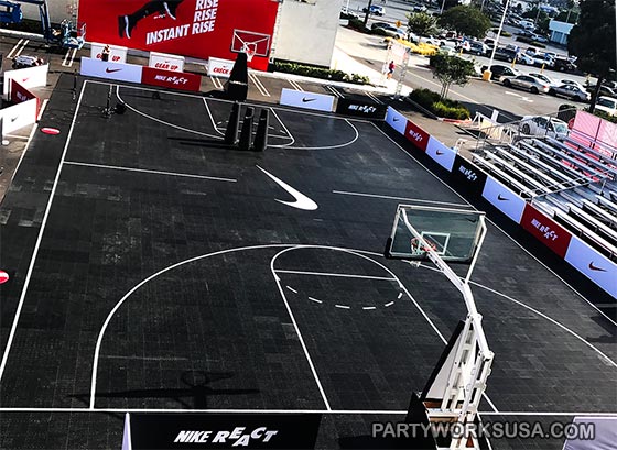 Basketball Court Rental rental for events in Los Angeles, Orange County, and nationwide