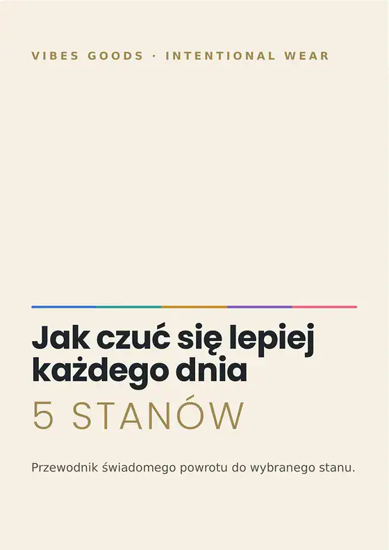 Okładka przewodnika Vibes Goods, 5 stanów i praktyki