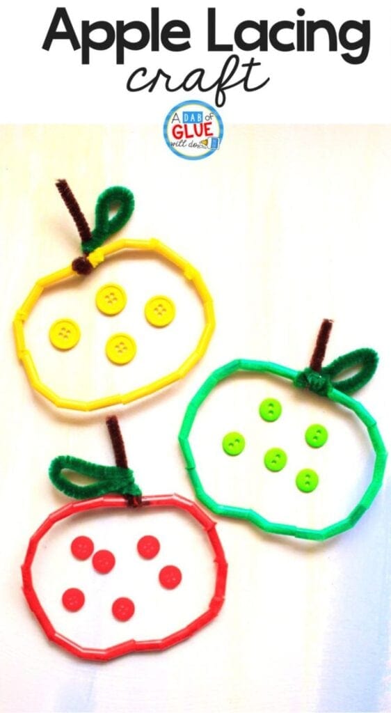 apples made with pipe cleaners and straws