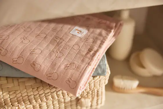 Jollein Lange Gaze de Coton Large 115x115cm Miffy Silhouettes - Sea Green - 2 Unités