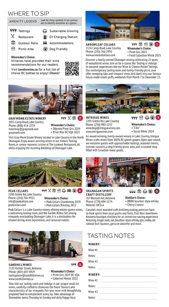 central okanagan winery ads