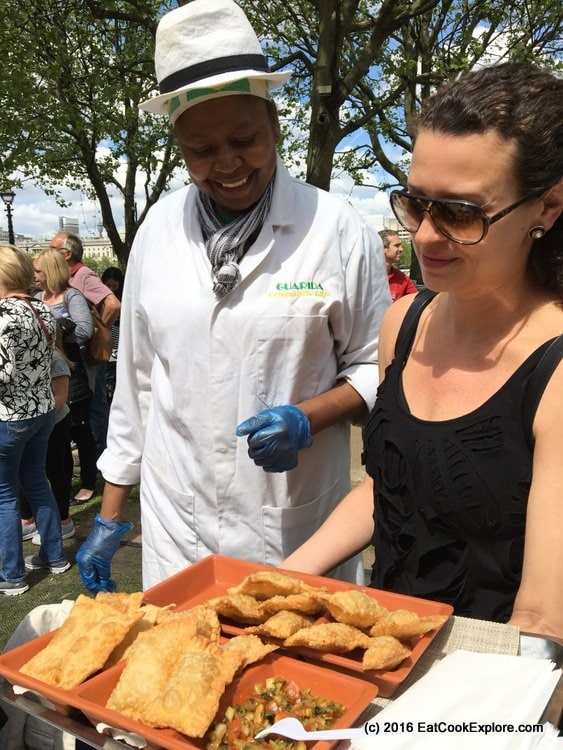 Brazilian Pastel with a mixture of fillings Comidafest Southbank Brazilian Pastel with a mixture of fillings