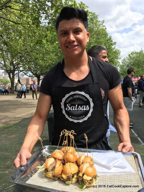 Cuban burger, the Mexican and the Andean Burger by Salsa Latin Street Food Comidafest Cuban burger, the Mexican and the Andean Burger by Salsa Latin Street Food